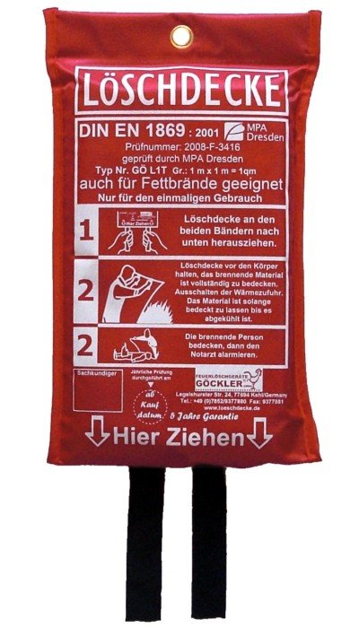 Feuerlöschdecke von BSS-Brandschutz